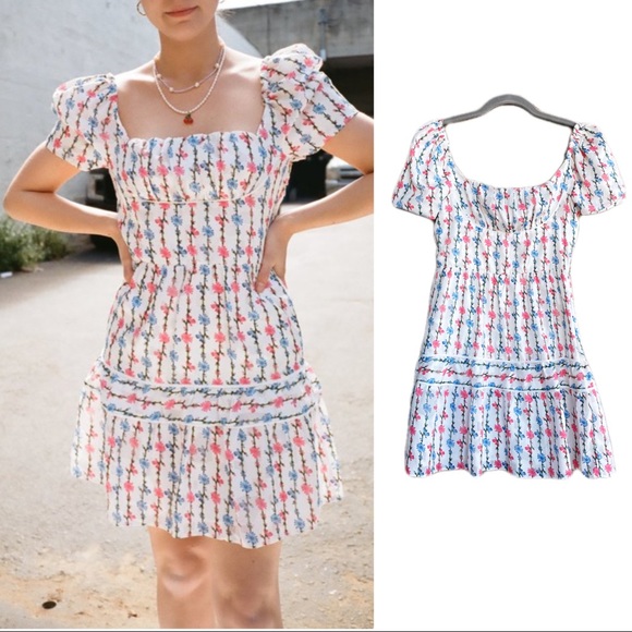 SOLD FOXIEDOX NWT Floral Printed Cottagecore Empire Waist Finola Dress - Picture 6 of 11